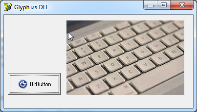 Глиф на кнопке и изображение в Image из ресурсов